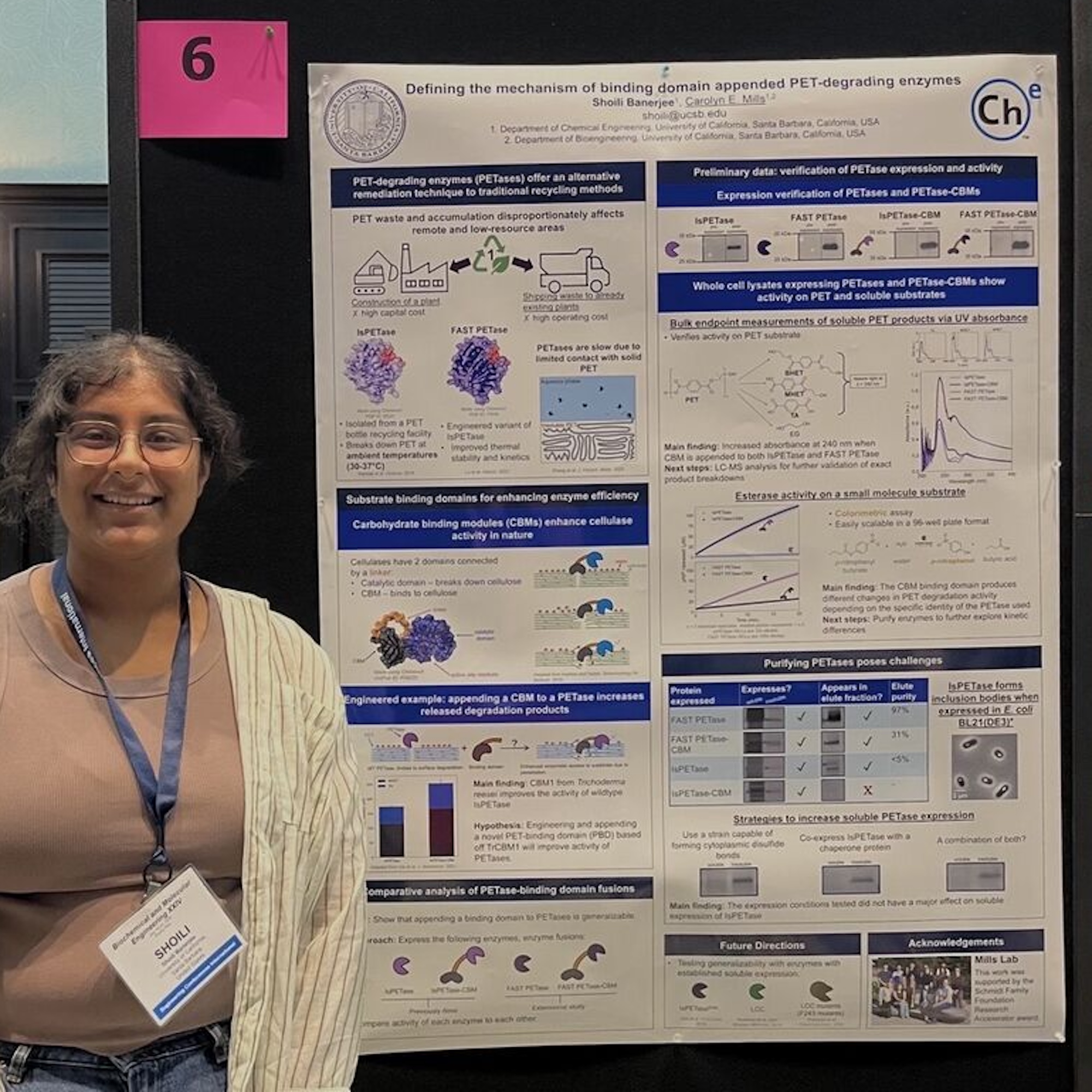 Shoili presenting their poster at BME in Puerto Rico